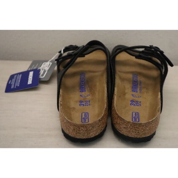 Birkenstock 0053011 WMN 39 US 8 Black Florida Soft Footbed Birko-Flor Sandal - Picture 3 of 14
